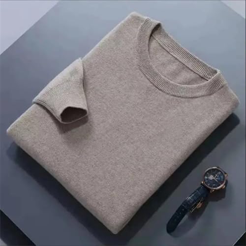 Men Cashmere Cotton Blended Pullover Sweater Classic Round Neck Jumper Pull Homme Knitted Sweaters4