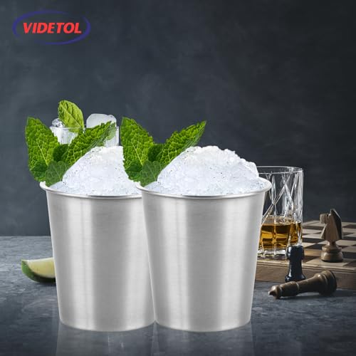 Gobelets à bière réutilisables en inox x15 de 260ml pour camping