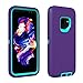 Galaxy S9 ToughBox Armor Series Case - Shock Proof, Purple/Aqua, Holster & Belt Clip Included