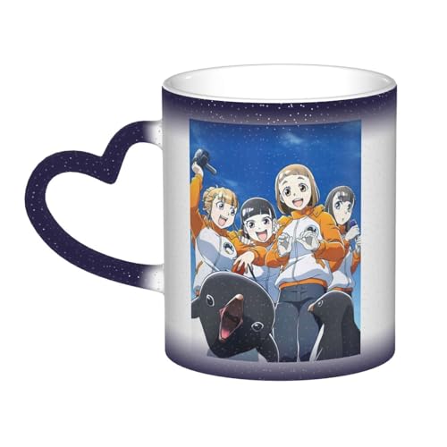 宇宙よりも遠い場所 セラミックマグカップ 食器 大容量コーヒーカップ 330ml 耐熱 おしゃれなマグカップ オフィスホーム用 プレゼントに最適 再利用可能 ギフト 男女兼用 Blue
