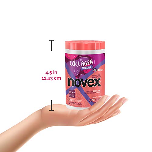 Novex Collagen Infusion Deep Conditioning Hair Masks Infused With Natural Ingredients Collagen Infusion Hair Mask For Stronger Thicker And Shinier Hair (400G/14.1Oz) #TOP3