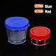 PATIKIL 20mL 40mL Probenbecher mit Deckel 2Set Urinbecher mit Schraubverschluss Probebehälter Lecksicher Rot Blau