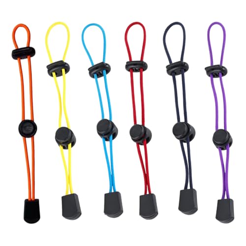HABNI 6 Pezzi Cordino Elastico, Corda Elastica per Bastone da Trekking, Corda Elastica Regolabile, Corda Elastica Zaino con Fissaggio a Fibbia di Fissaggio