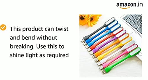 Image of Silicone TYROCX Portable Flexible USB LED Light Lamp, Multicolour, Small (USB-LED-LAMP) (Mix Colors)