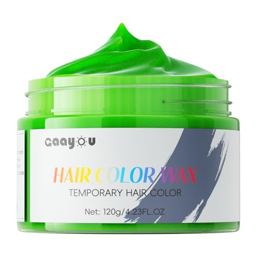 Cera temporal para cabello color verde lavable miniatura 1