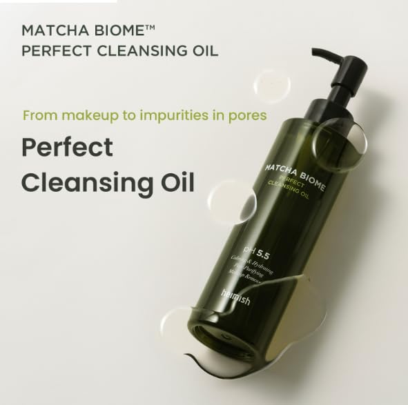 Heimish Matcha Biome Perfect Cleansing Oil | pH-Balanced (5.5) Hydrating Makeup Remover | Removes Waterproof Makeup & Impurities | Lightweight Non-Greasy Formula | All Skin Types, 150ml 1