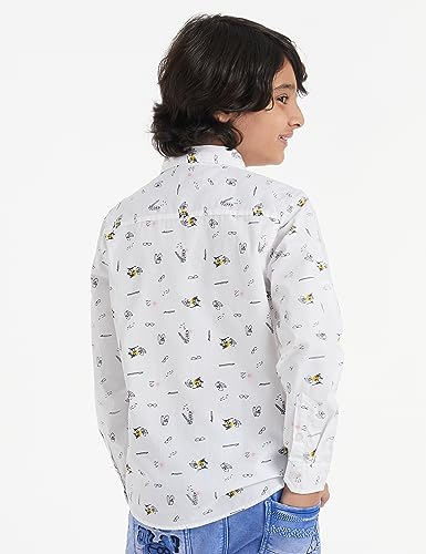 Image of Amazon Brand - Jam & Honey Boys Boys 100% Cotton Printed Full Sleeves Shirt | Age 2-12 Years