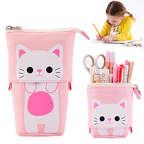 Federmäppchen, Federtaschen, Schulsachen Federmäppchen Mädchen Katze Bleistifthalter, für Schülerin Teenager Mädchen Erwachsenenschulbüro kindergarten (C) Cover