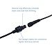 ALITOVE 5 Pairs 3 Pin 3 Core Male Female Plug LED Connector Waterproof IP65 with 20cm 22AWG 3X 0.3mm² Cable for 5V 12V WS2811 WS2812B WS2812 SK6812 SK6812-RGBW Pixel Halloween Christmas Light 14mm Nut