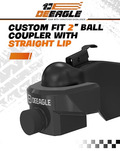 Image of DEEAGLE Trailer Locks Ball Hitch, Trailer Hitch Locks Fits 2 inch Couplers | Heavy Duty, Anti-Theft Ball Hitch Lock for RV Travel Trailer, Black