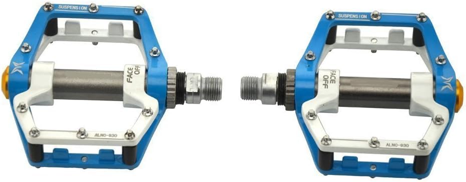 Redlution Bike Pedals Aluminum Alloy CNC bearing Shock Absorption Bicycle Cycling Pedals for Mountain And Road,1 Pair (Blue) - Image 3