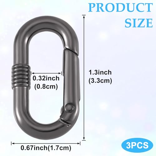 Image of Oval Spring Ring Clips, Metal Keyring Purse Clip | Heavy Duty Opening O Ring Carabiner for Keychains,Backpacks, Keys