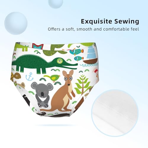 Australia Animals Set Girls' Underwear Soft Cotton Little Girls Panties Comfort Briefs3