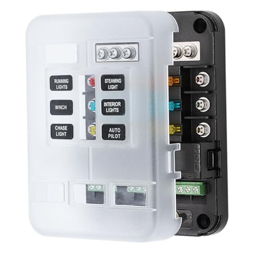 Bloc de fusibles relais Healvian 10v-24v en PC cuivre pour camping-car