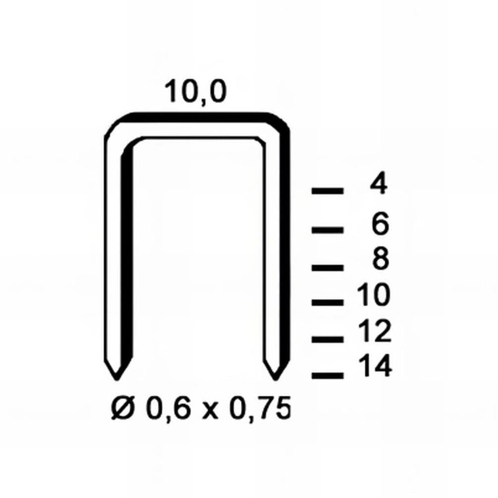10.000 punti metallici zincati O-19-4.5x19x0.7x1 mm - D-Work