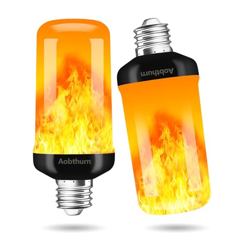aobthurn Flame Light Bulbs, 4 Modes LED Flame...