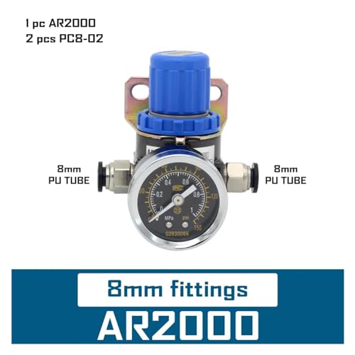 Régulateur de pression d'air AR2000 avec bouton de verrouillage pneumatique - 3