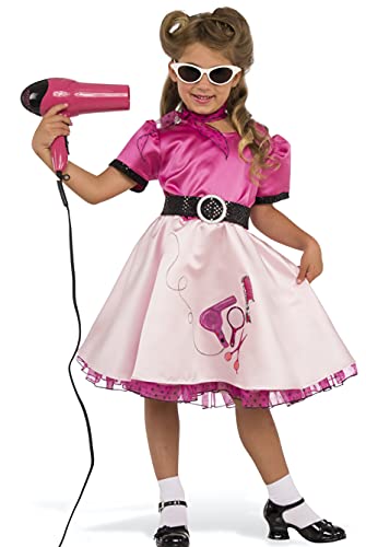 Disfraz infantil chica escuela años 50, talla L multicolor miniatura 1
