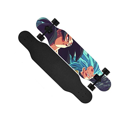 Review Snow Eagle 42-Inch Beginners Cruiser Longboard Skateboard for Adults Kids Boys Youths Anime F...