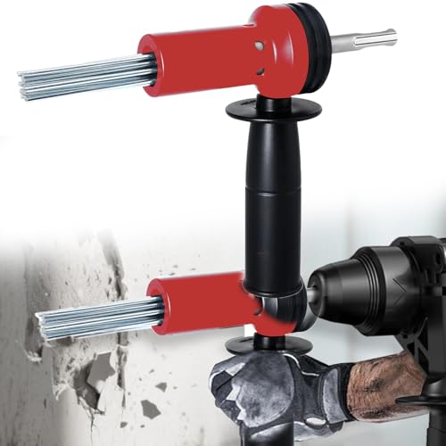 Détartreur d'aiguille à marteau électrique, tiges SDS en acier trempé, outil de perçage de béton, outil de perçage à 18 aiguilles, outil d'ébavurage multi-nettoyage pour carrelage de maçonnerie