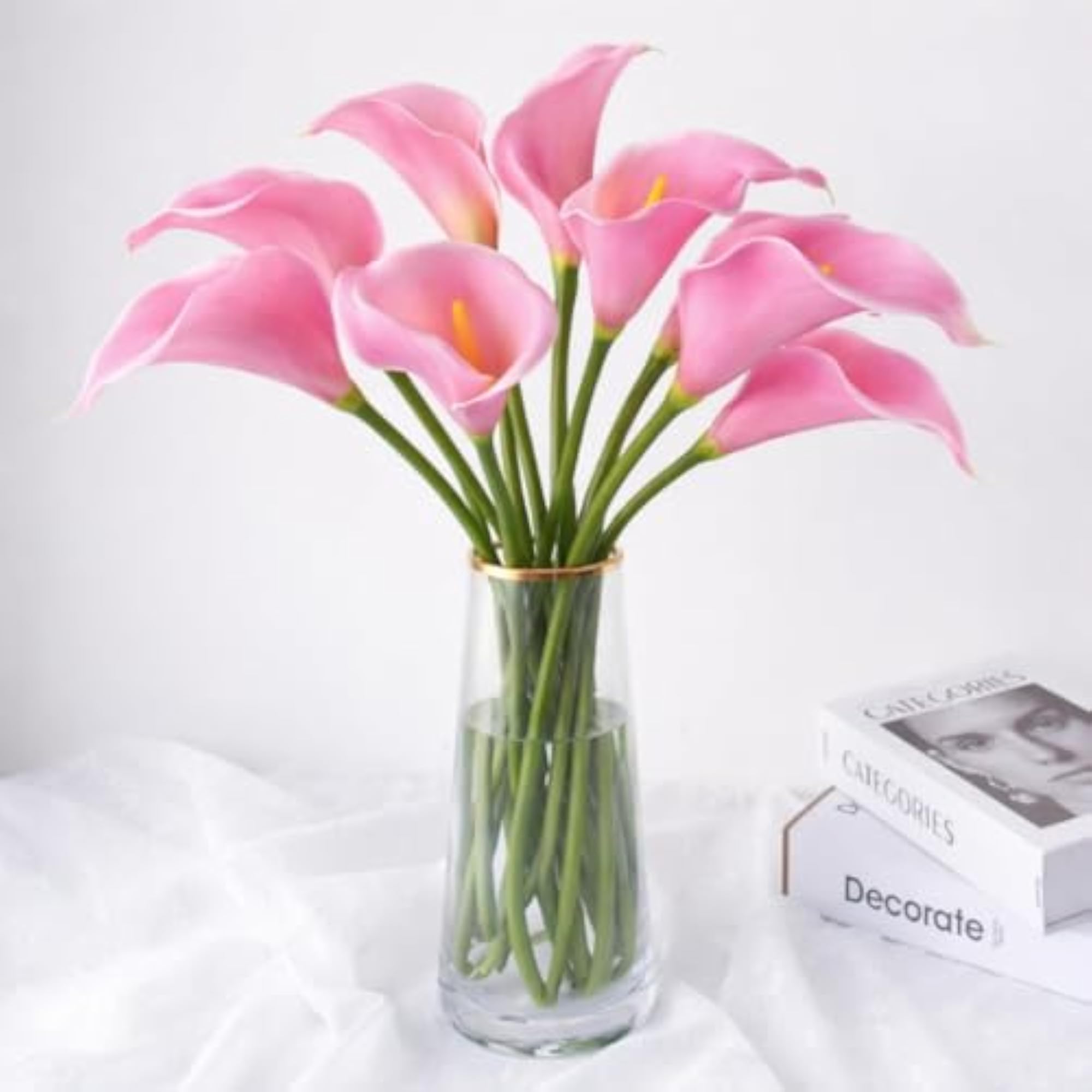 Premium Artificial Pink Calla Lily Flowers
