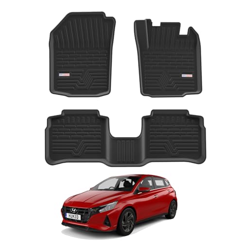 Image of 3D TPE Car Floor Mat for i20 (2020 Onwards) Custom Fit, Heavy Duty & Anti-Slip i20 Floor Mat | Easy to Clean, All Weather Resistant, Waterproof & Dustproof Car Foot Mat