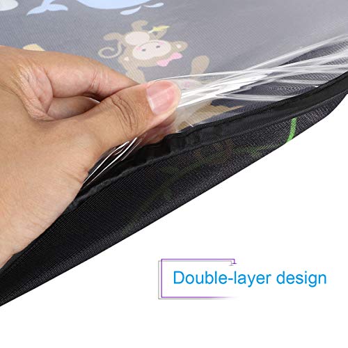 URAQT Car Sun Shade for Baby Kids, 2 Pack Children's Car Window Shades Shield Visor, Car Side Window SunShade with Storage Bag, UV Sun Protection, 44x36CM Fits Most Vehicles - Image 6