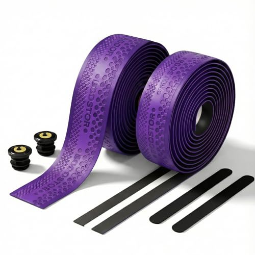 BOOSTOR Mountainbike Lenkerband Inkl Endstopfen Comfort Fahrradfelgenband für Rennrad und Urban Cycling Lila