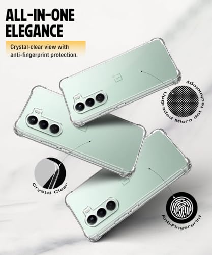 Image of WOW IMAGINE Clear Back Cover Case for 1+ OnePlus Nord CE 6 Lite 5G | Shockproof Soft TPU Case | Cushioned Edges for Ultimate Protection Back Cover Case - Transparent