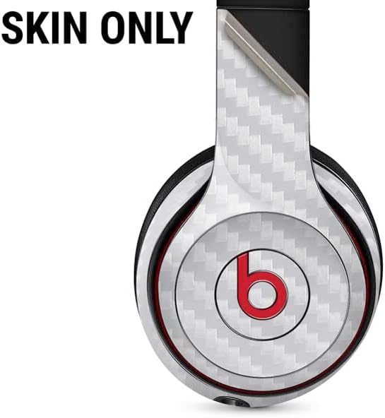 Skinit Decal Audio Skin Compatible with Beats Solo 3 Wireless - White Carbon Fiber Specialty Texture Material Design