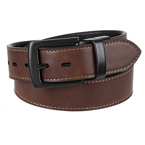 Levi's Boys' Big Kids Belt - School Casual For Jeans With Reversible Strap, Black/Brown, Medium #TOP2