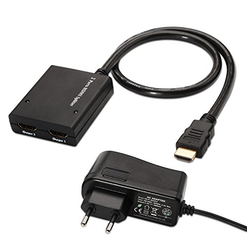 Duplicador HDMI 1x2 divisor de señal activa para dos pantallas del televisor 4