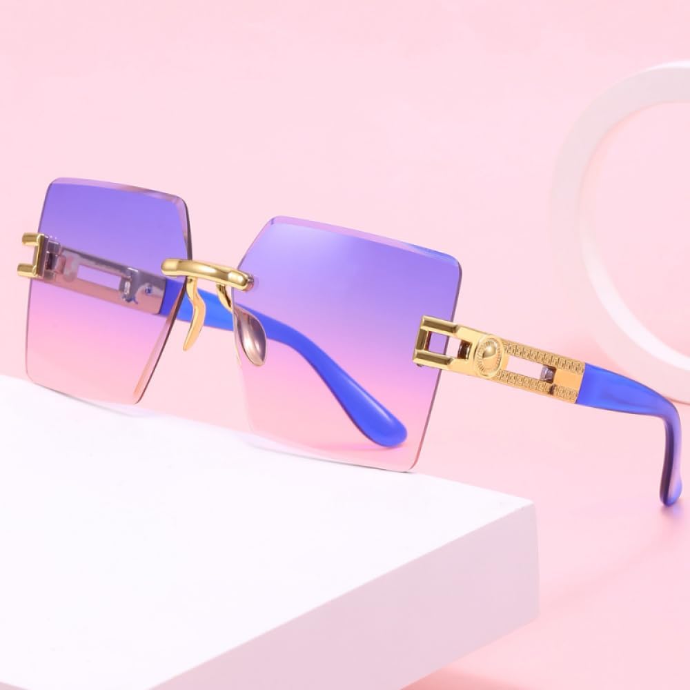 MUTYNE Borderless Trimming Sunglasses Women's Fashion Sun Glasses Women Color Lens Trend Eyewear UV400