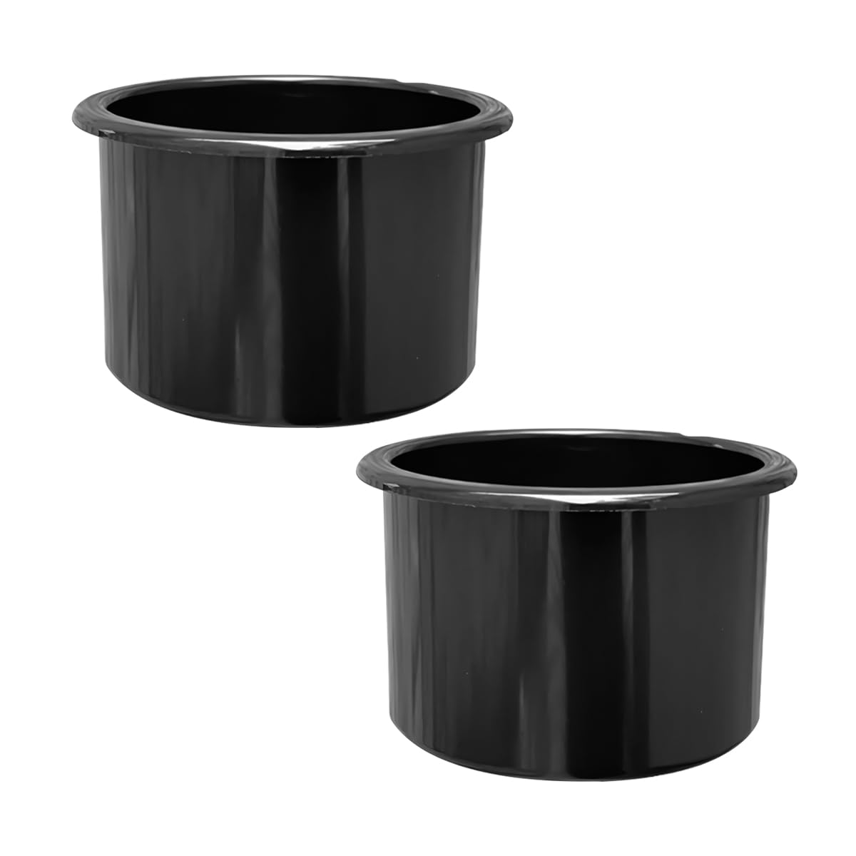 JNNJ 2 Pieces Car Cup Holder, Leakproof Center Console Cup Holder Insert, Recessed Plastic Cup Holder for Car, Center Console Accessories Slot Slip Limit Water Cups Organiser for Car(64x102mm)