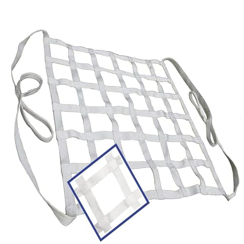 Filet de levage robuste en nylon plat 3 x 3 m avec grande maille