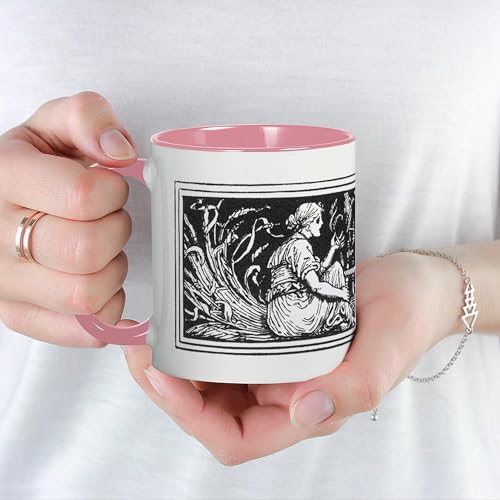 Taza de cerámica blanca 11 oz miniatura 5