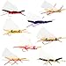 Outdoor Planet 9/12 Caddisflies/Mayfly/Attractor Nymph/Dragonflies and Damselflies/Stonefly/Hopper/Salmonfly/Dry Flies for Trout Fly Fishing Flies Lure Assortment