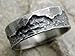 Custom carved silver mountain ring, man wedding band silver mountain range ring, personalized gift for men, handmade ring for women