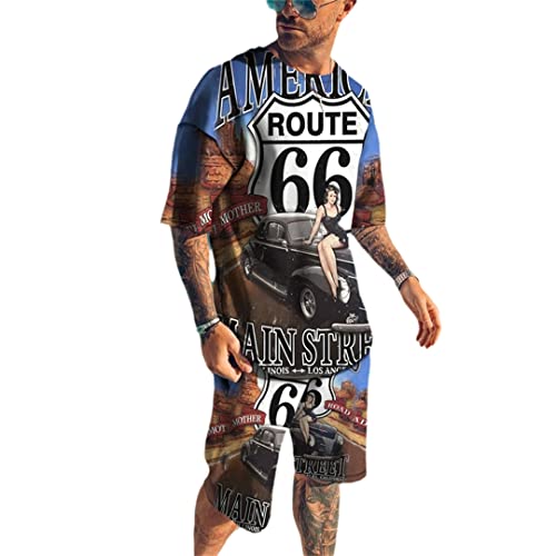 Ensemble homme imprimé lion monochrome au design graphique puissant ts1204