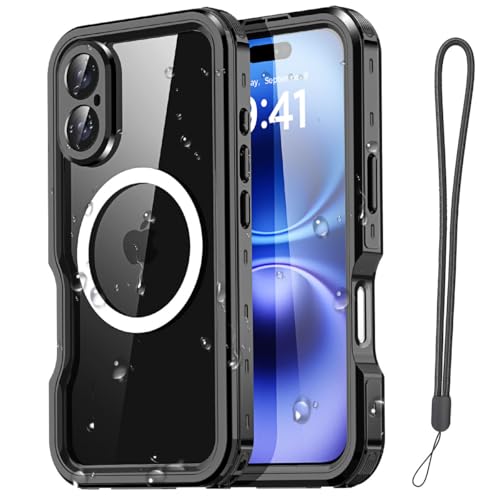 AICase Waterproof Case for iPhone 16 Plus(6.7") with MagSafe Snowproof,Dustproof and Shockproof,IP68 Certified Real 360 Full Body Protection Fully Sealed Underwater Cover for iPhone 16Plus