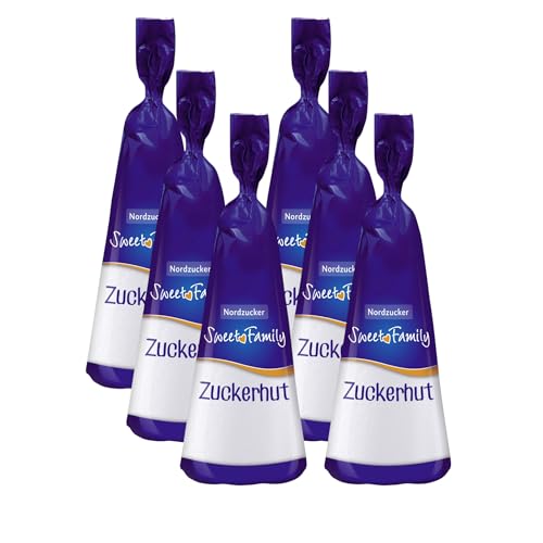 Sweet Family Nordzucker Zuckerhut 250g (6er Pack) Klassiker für Feuerzangenbowle & heiße Getränke Kristallklarer Zuckerblock Einfach anzuzünden Traditionell für gesellige Abende & Winterzeit
