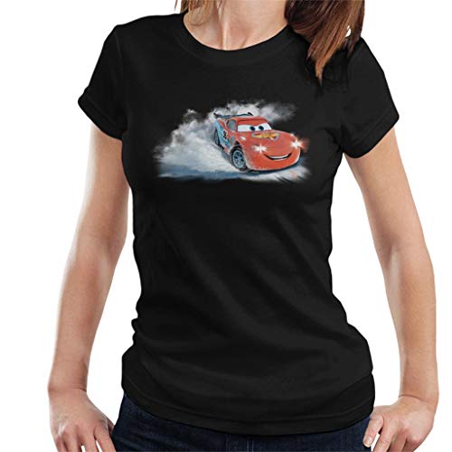 Disney Christmas Cars Lightning Mcqueen Snowy Skid Women's T Shirt