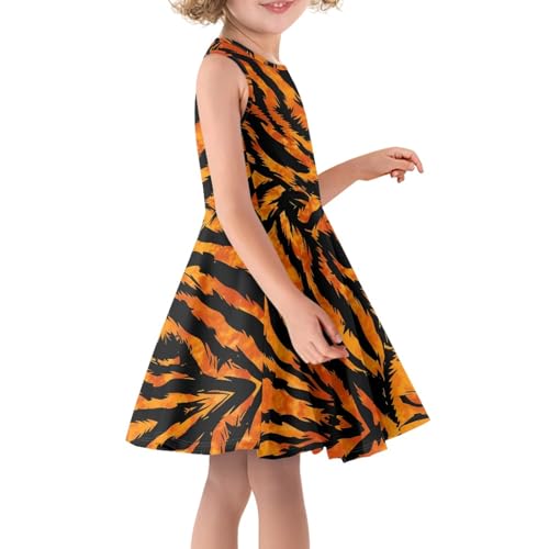 Toddler Sleeveless Dress for 3-16 Years Girl A-Line Swing Dress3