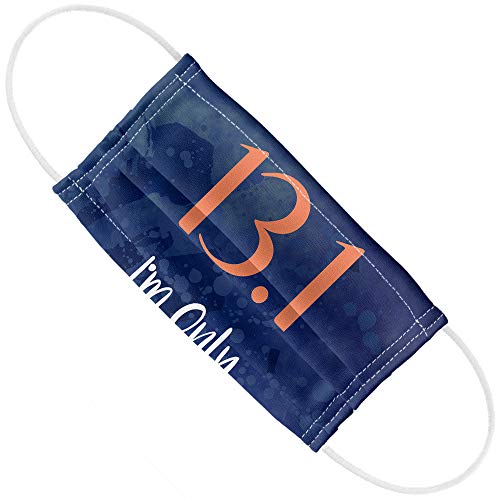 13.1 Half Marathon Half Crazy Running 1-Ply Reusable Face Mask Covering with Adjustable Nose Wire, Unisex