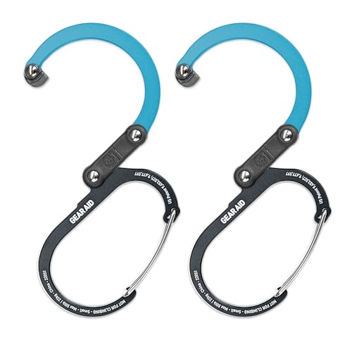 Image of GEAR AID HEROCLIP (Small) Carabiner Gear Clip and Hook, for Hanging Bags, Purses, Lanterns, Strollers, Tools, Helmets, Water Bottles, and More