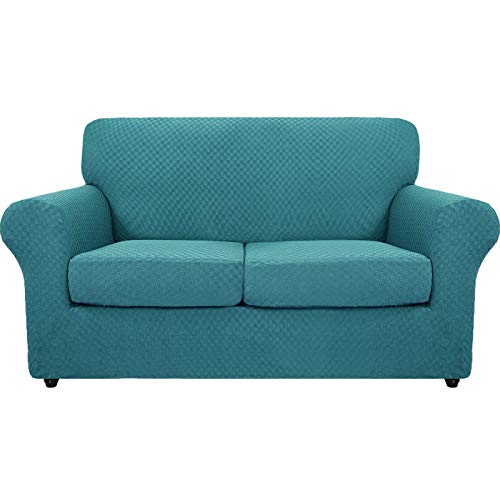 Housse pour canapé 2 places extensible bleu protection animaux - 2