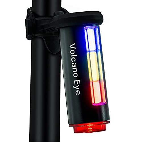Bike Tail Light, USB Rechargeable LED Safety Light for Bicycle, Ultra Bright Waterproof Cycling Rear Taillight, Red/White/Blue 7 Light Modes Fits on Any Road or Mountain Bike