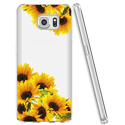 Tothedu Phone Case For Galaxy Note 5, Samsung Note 5 Case For Girls Women, Clear Slim Shockproof Pattern Soft Flexible Tpu Back Phone Protective Cover Cases For Samsung Galaxy Note 5 (Sunflower) #TOP2