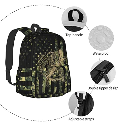 famliihw Camo Backpack Bookbag Laptop Backpacks Multipurpose Daypack for Boys Girls School Men Women Travel Hiking - Thumbnail 3