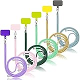 6 Pieces Phone Lanyard Neck Nylon Cell Phone Lanyard Crossbody Adjustable Universal Strap Detachable...